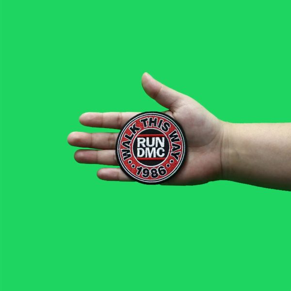 Run DMC Walk This Way 1986 Patch Album Hip Hop Artist Embroidered Iron On Supply - Image 2