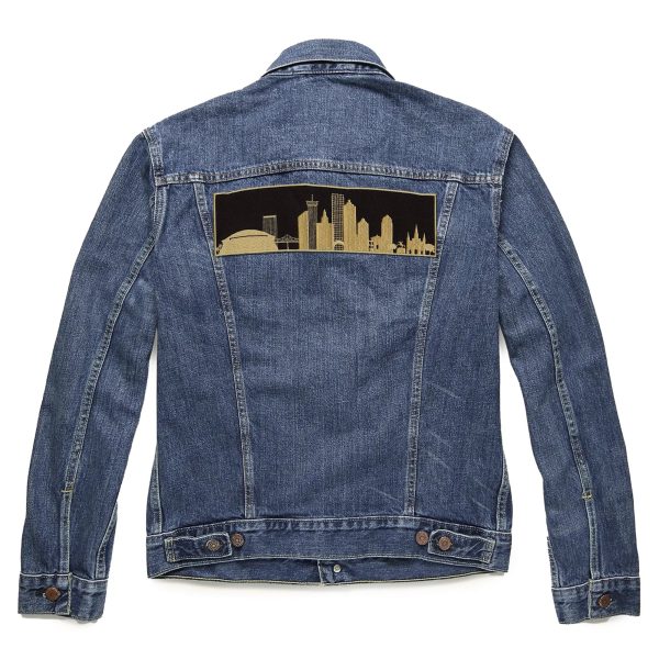 New Orleans City Skyline Back Patch Downtown Large Embroidered Iron On Hot on Sale - Image 2