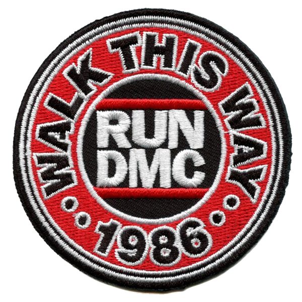 Run DMC Walk This Way 1986 Patch Album Hip Hop Artist Embroidered Iron On Supply